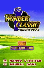 Wonder Classic title screen for WonderSwan Color